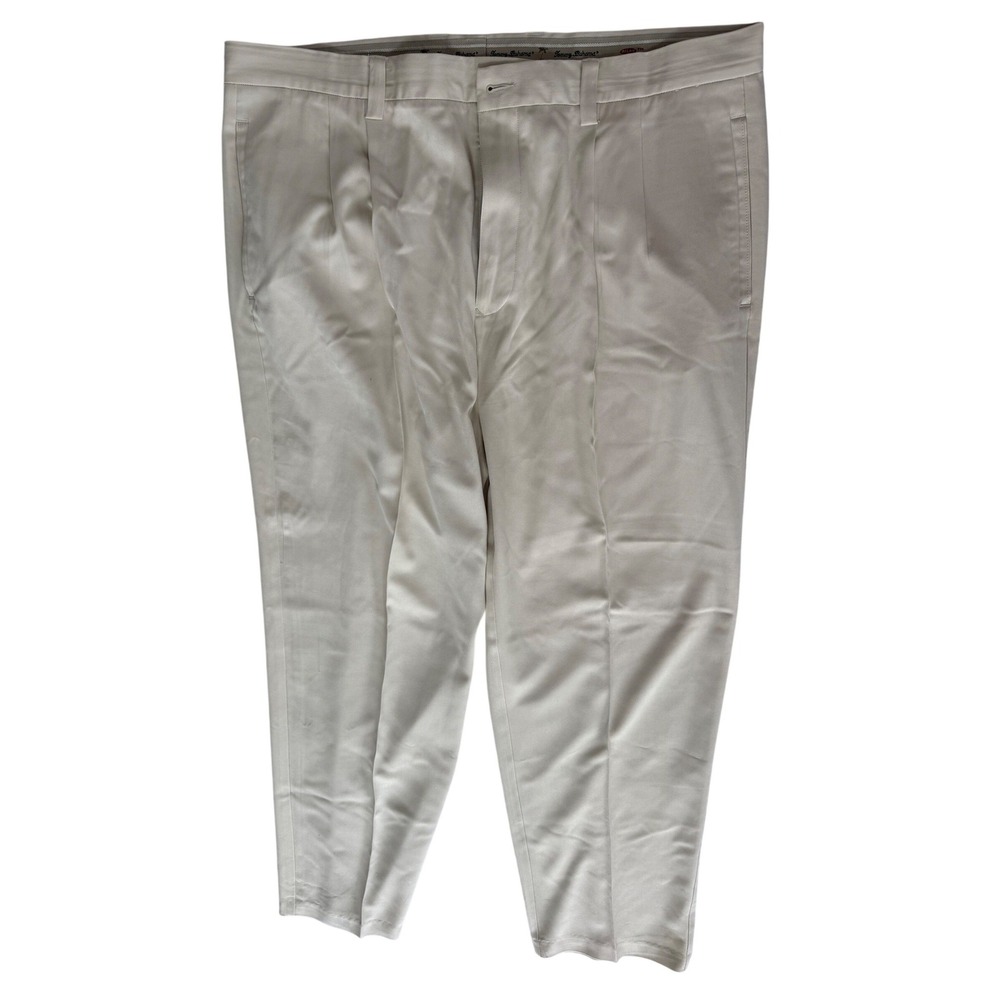 Tommy Bahama Men Silk Dress Pants 40x32 White Golf Preppy Old Money Quiet Luxury